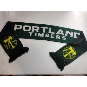 Portland Timbers MLS Soccer Scarf 2018 Coca-Cola Ruffneck Green Knit Fringe